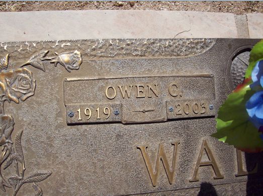 Owen Craw Walker headstone