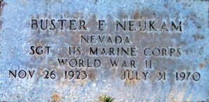 Buster E. Neukam, headstone