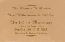 Thomas Maurice Hinton, Wilhelmina Barbara Walker
