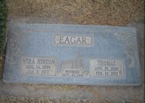 Thomas Eagar, Vera Hinton Eagar