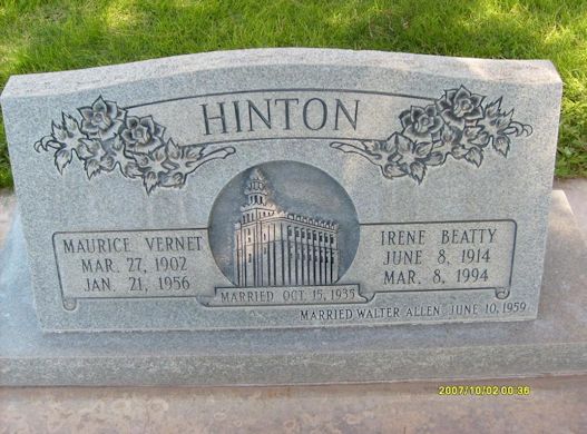 Maurice Vernet Hinton,  Irene Beatty Hinton