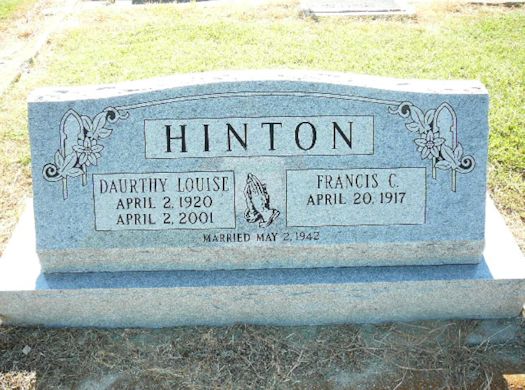 Daurthy Louise Horst Hinton, Francis Clemons Hinton