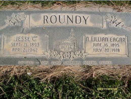 Jesse Roundy, Nancy Lillian Eager Roundy