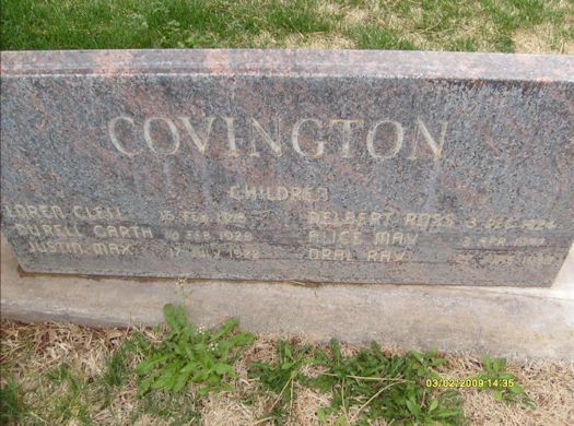 Anna Eager Covington, Isaac Loren Covington