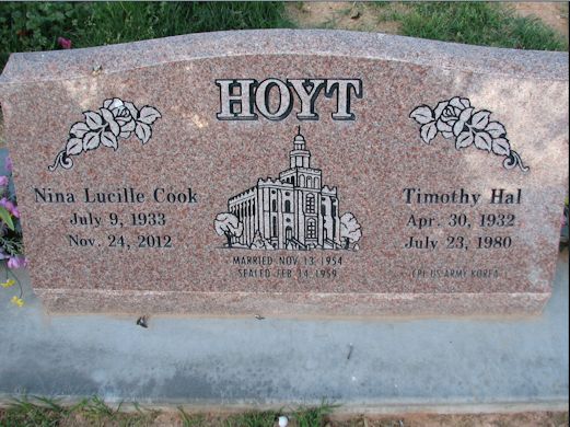 Nina Lucille Cook Hoyt, Timothy Hal Hoyt