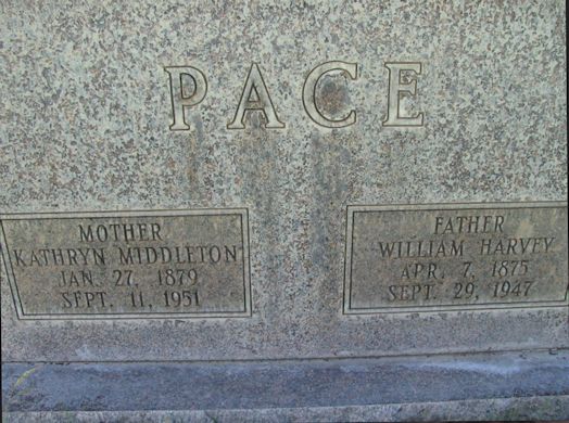 William Harvey Pace, Kathryn Middleton Pace