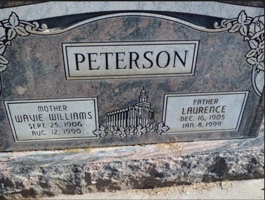 Laurence Peterson, Wavie Orilla Williams Peterson