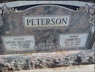 Wavie Orilla Williams Peterson, Laurence Peterson