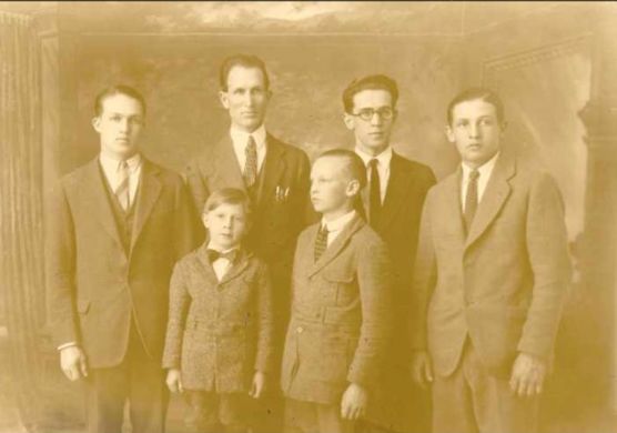 Niels Alma Peterson, Karl Alma Peterson,
                       Laurence Peterson, Francis Leon Peterson, Owen Rumel Peterson, Vernon LeRoy Peterson