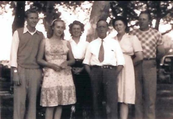 Bob Roland Zabriskie, Shirley Zabriskie, 
                       Mildred Deon Nielson, John Peter Zabriskie, Violet Harding Zabriskie, Grant John Zabriskie