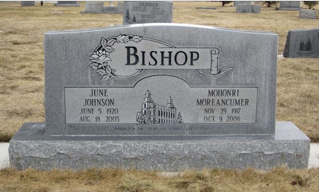 Mohonri Moreacumer Bishop, June Johnson Bishop