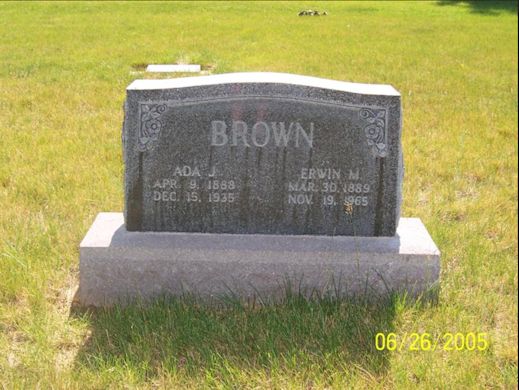 Erwin Martin Brown, Ada Johnson Brown