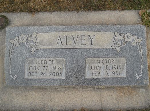 Juanita Barney Alvey, Victor Alvey