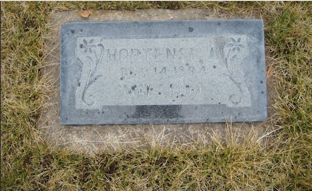 Mary Hortense Allred Larsen, Fairview City (Upper) Cemetery, Fairview, Utah