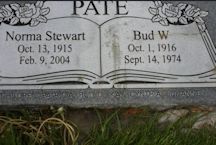 Bud W. Pate, Norma Stewart Pate