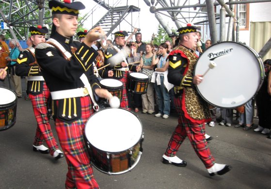 Military parade at Edinburgh Castle, Scotland