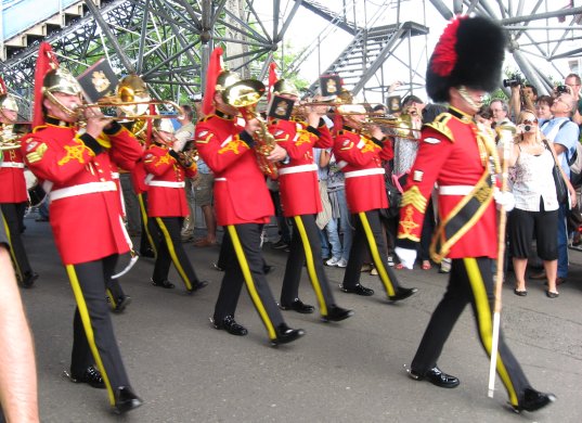 Military parade at Edinburgh Castle, Scotland