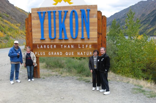 Yukon welcome sign, Yukon, Canada
